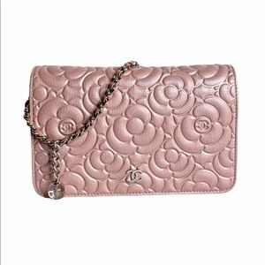 Chanel Camellia Wallet on chain
